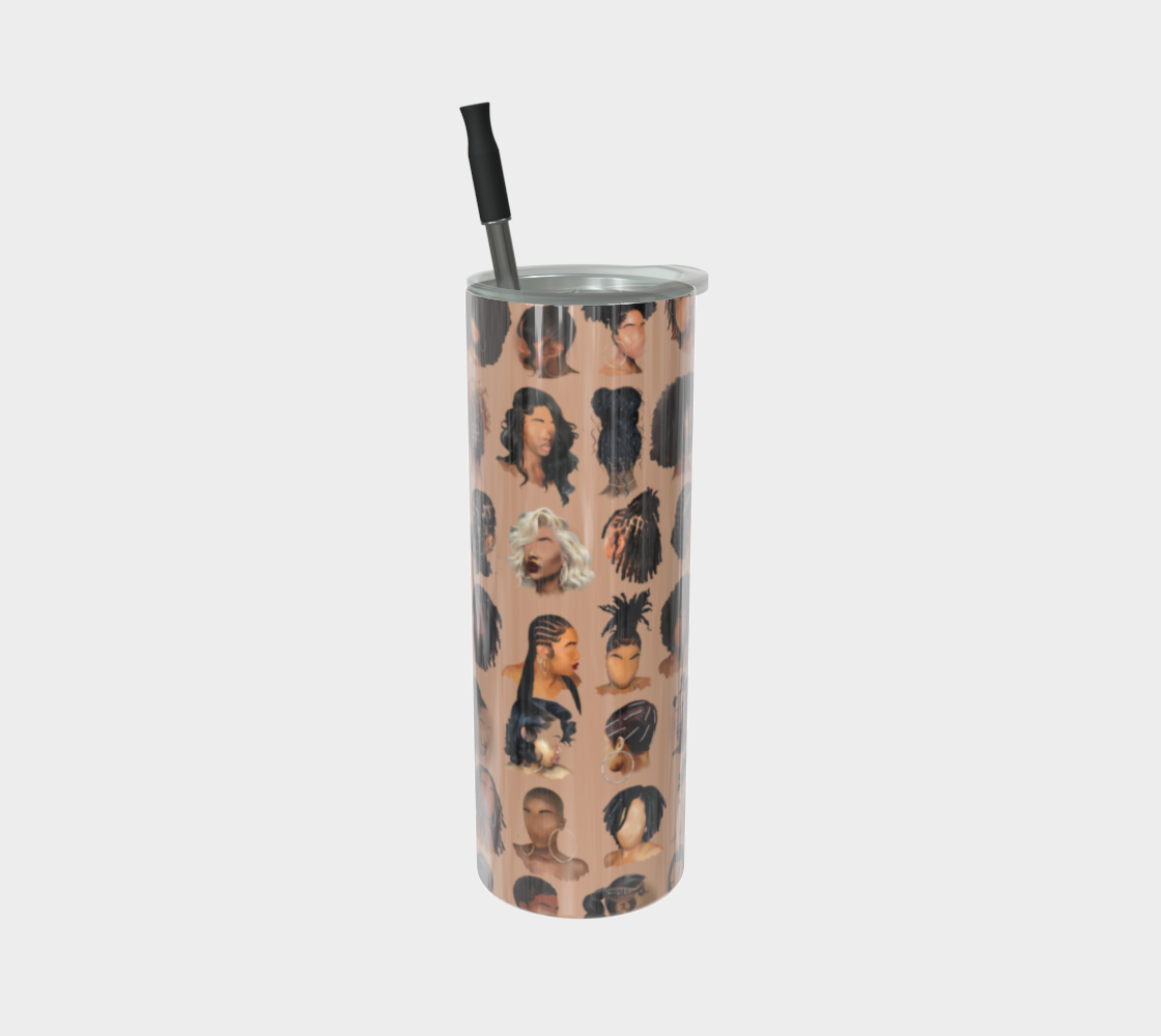 *New* Black Girl Hair Tumbler
