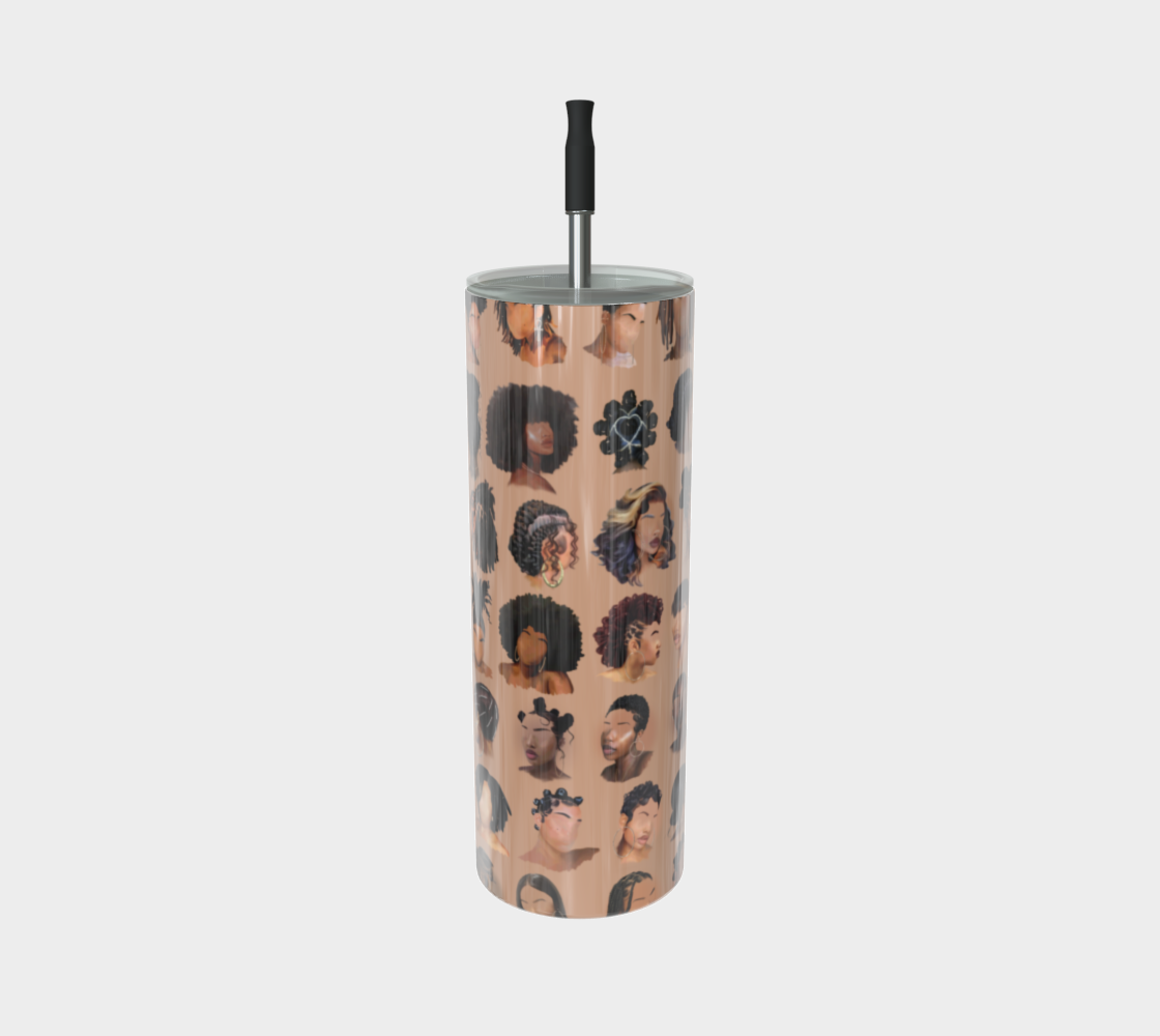 *New* Black Girl Hair Tumbler