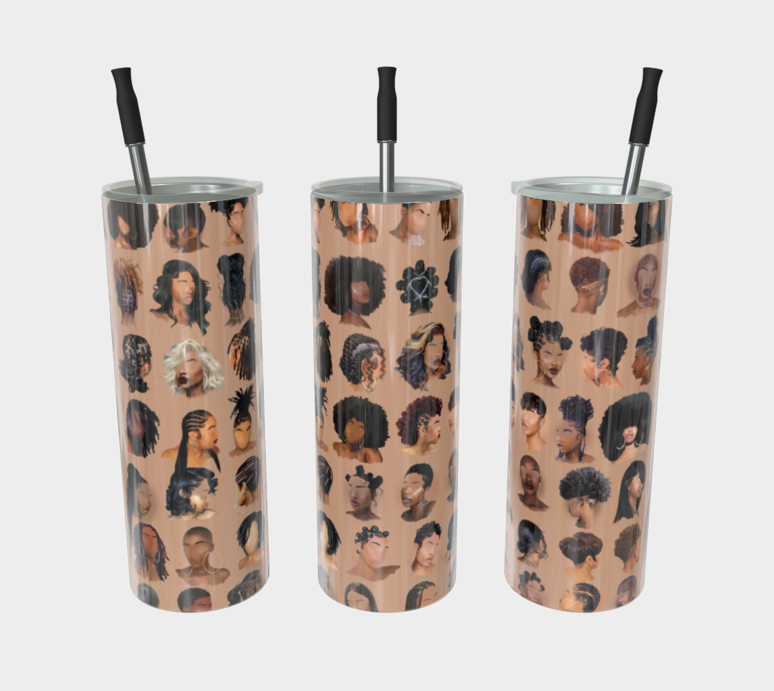 *New* Black Girl Hair Tumbler