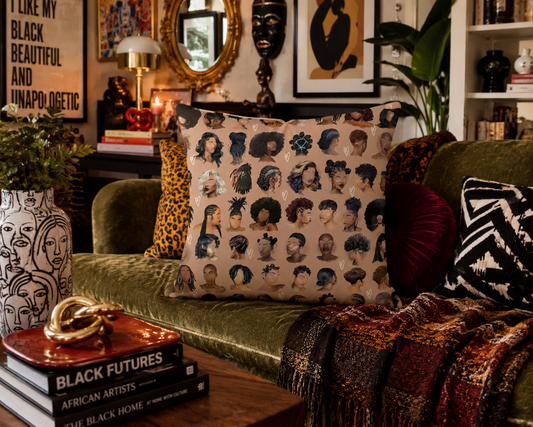 Black Girl Hair Pillow