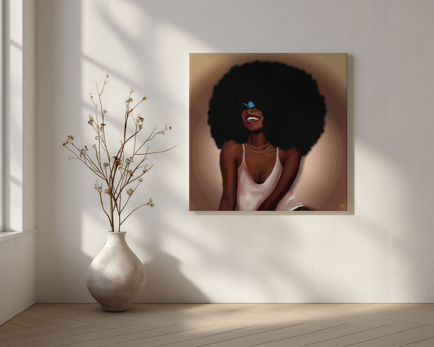 Amber canvas print