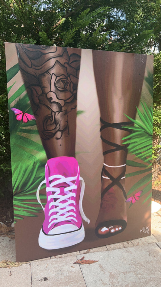 She can do both canvas print