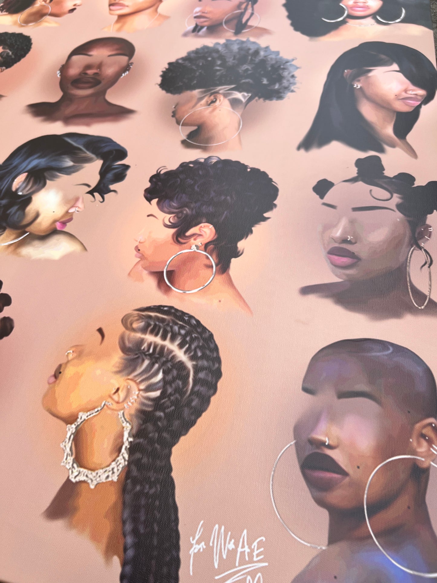 Black Girl Hair I Canvas Print