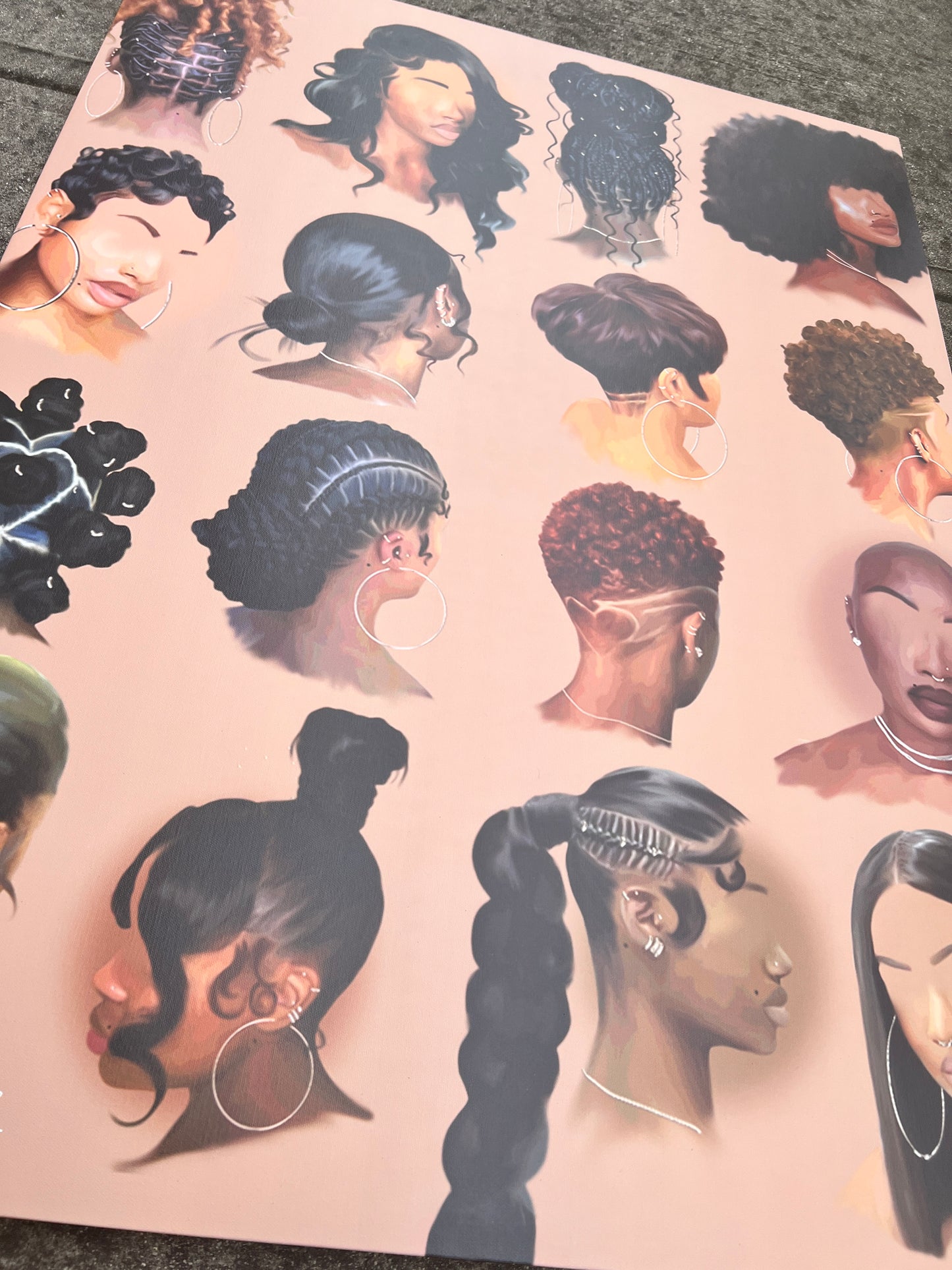 Black Girl Hair II Canvas Print