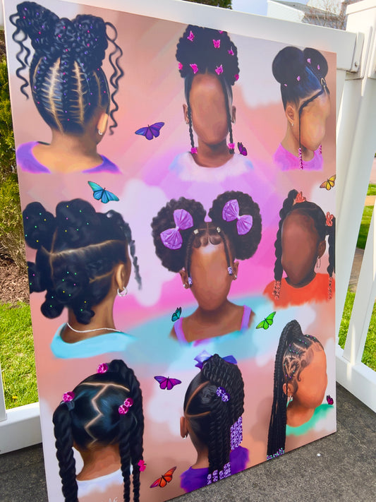 Little Brown Girls Canvas Print