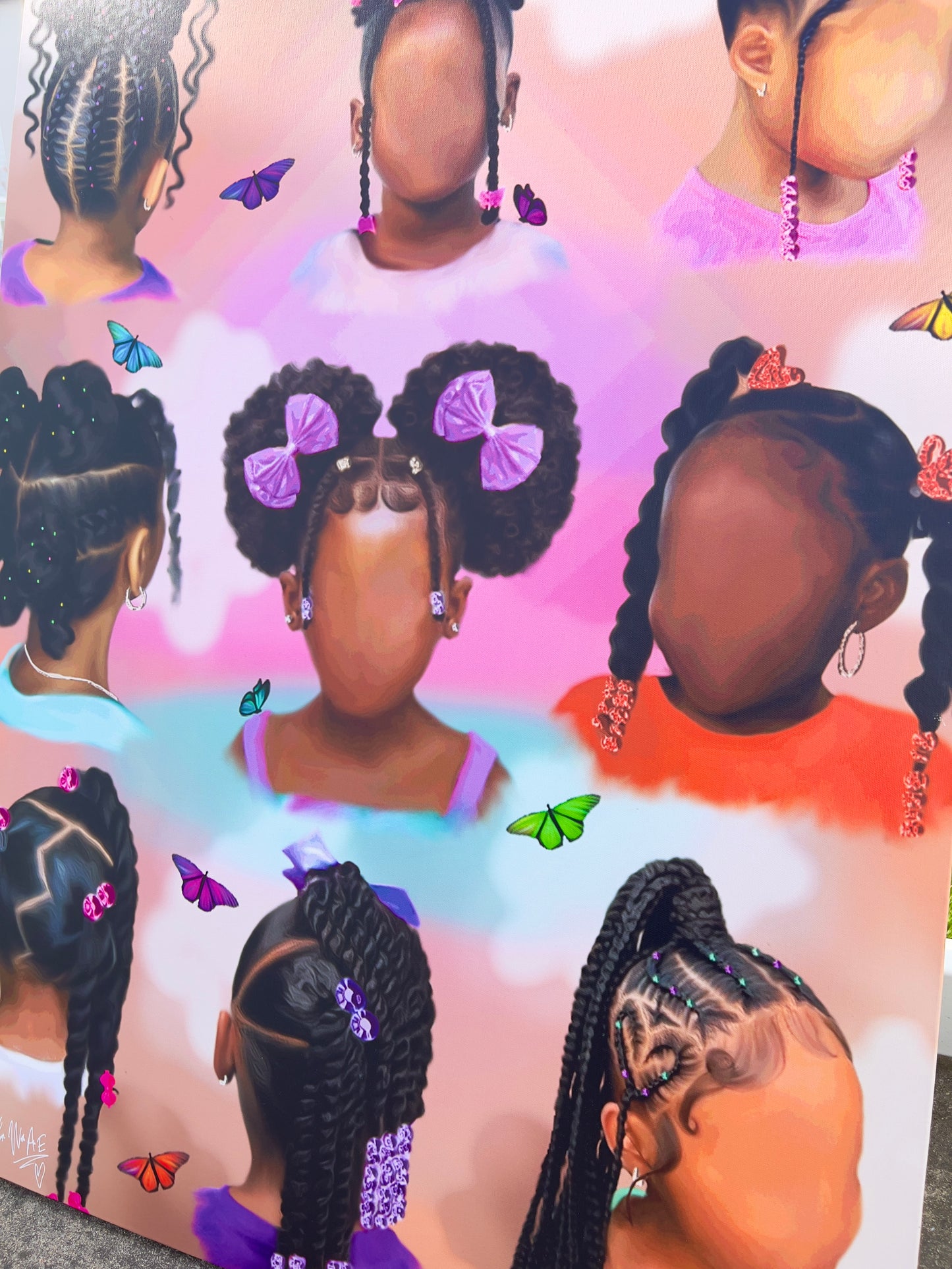 Little Brown Girls Canvas Print