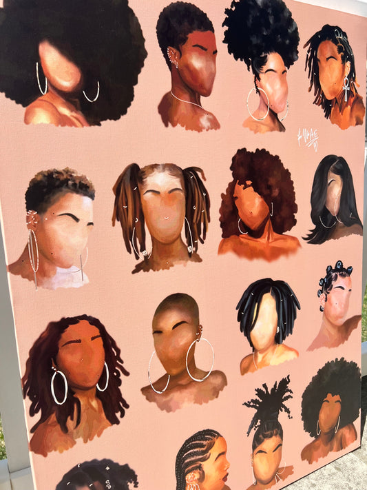 Black Girl Hair III Canvas Print