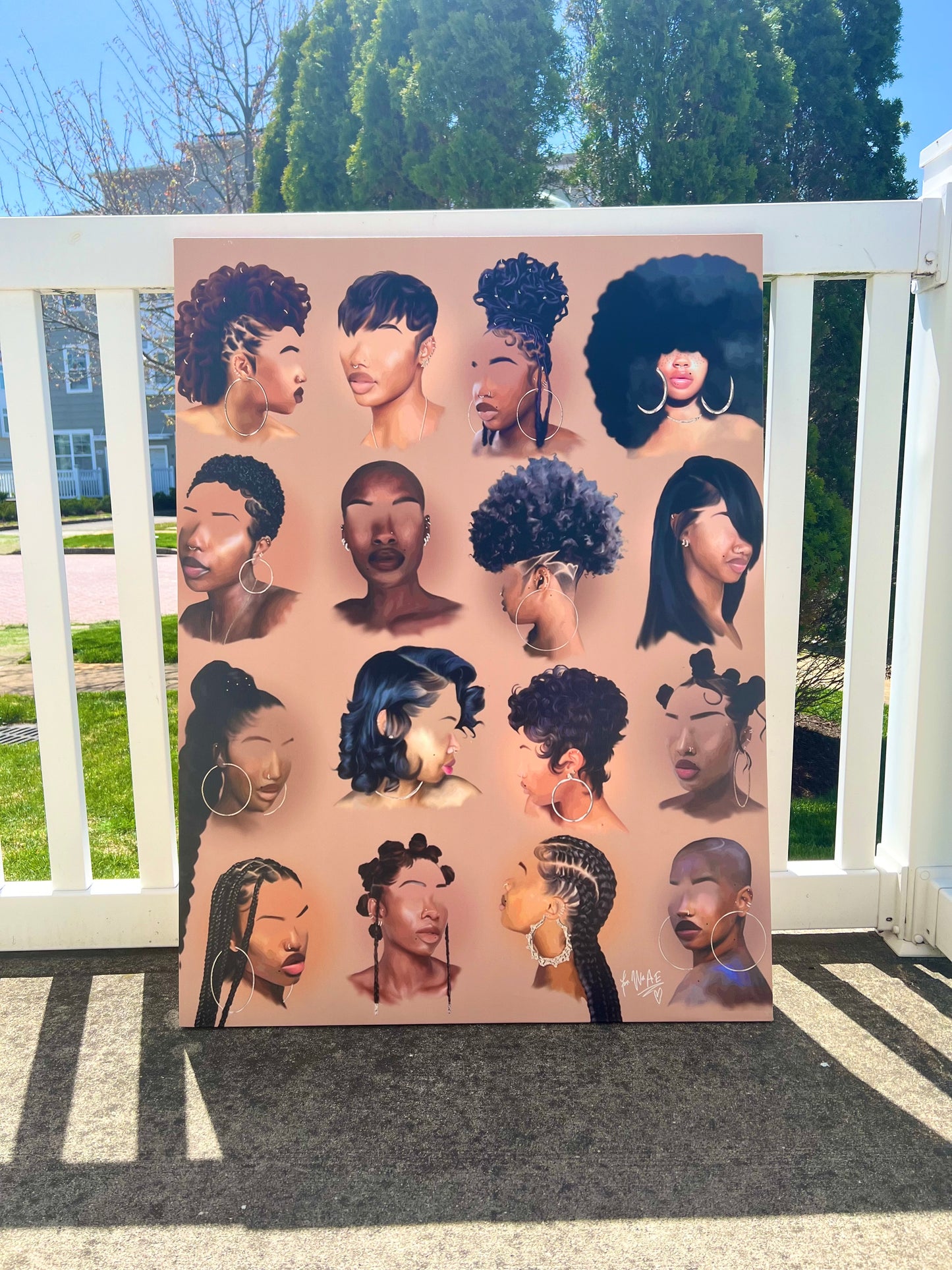 Black Girl Hair I Canvas Print