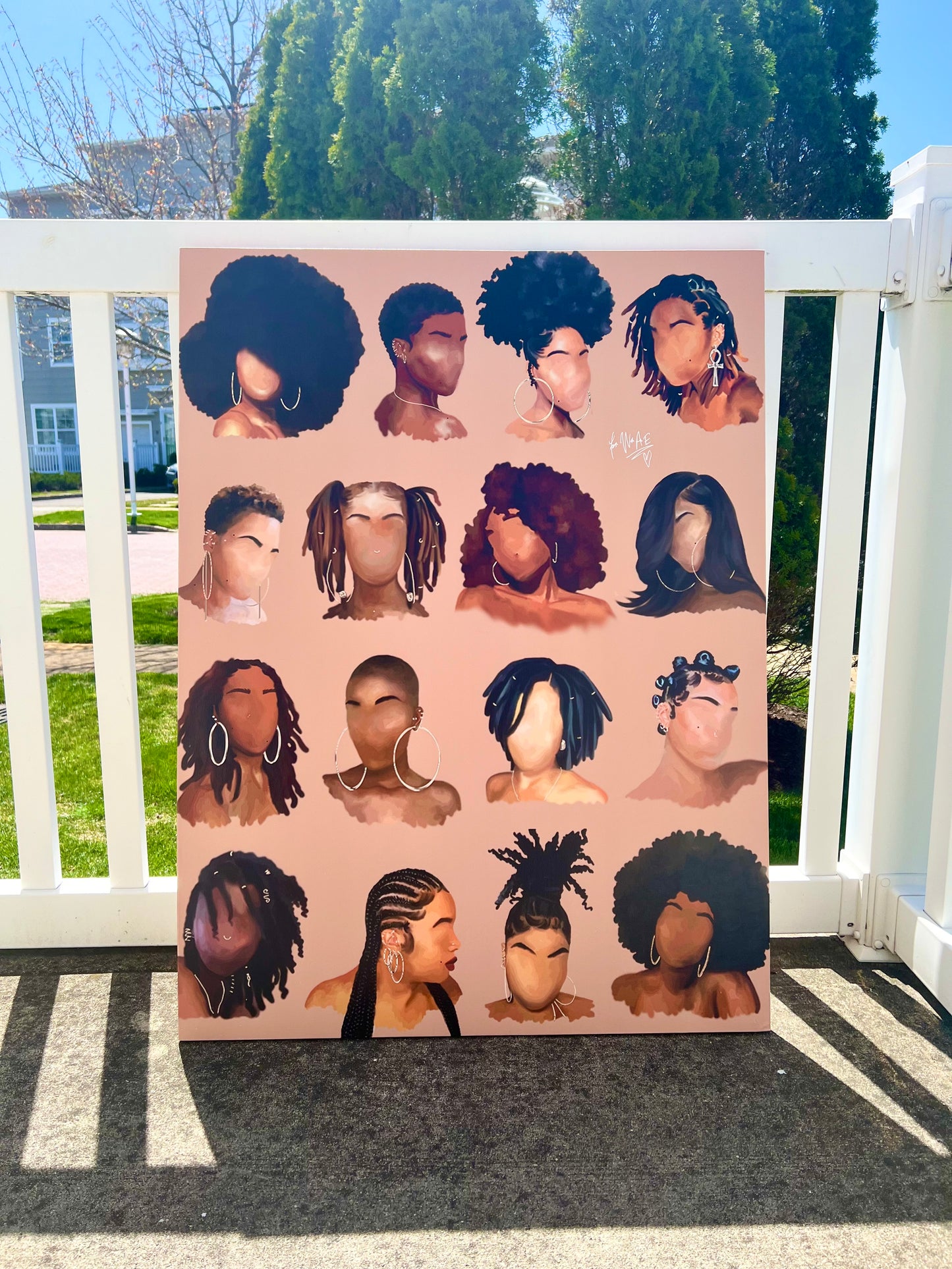 Black Girl Hair III Canvas Print