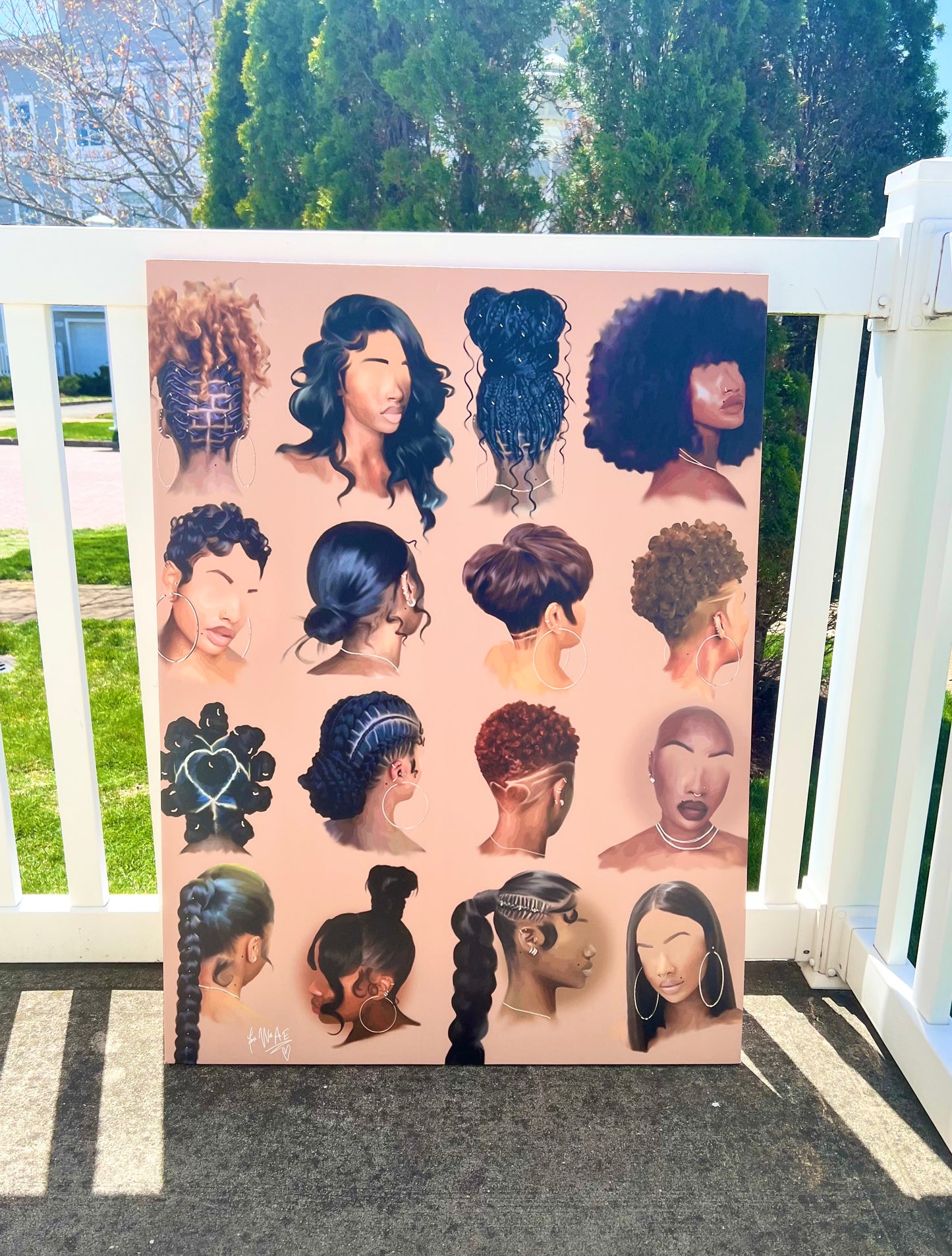Black Girl Hair II Canvas Print