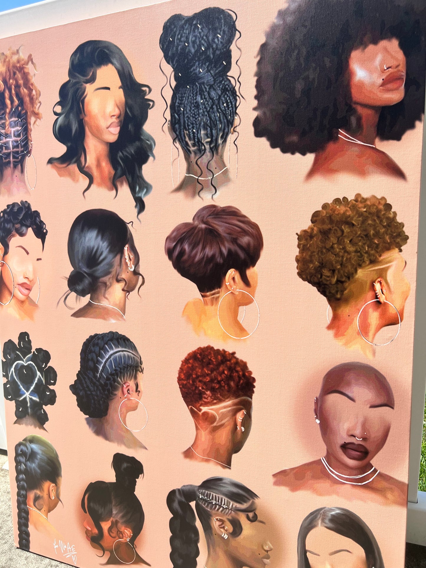 Black Girl Hair II Canvas Print
