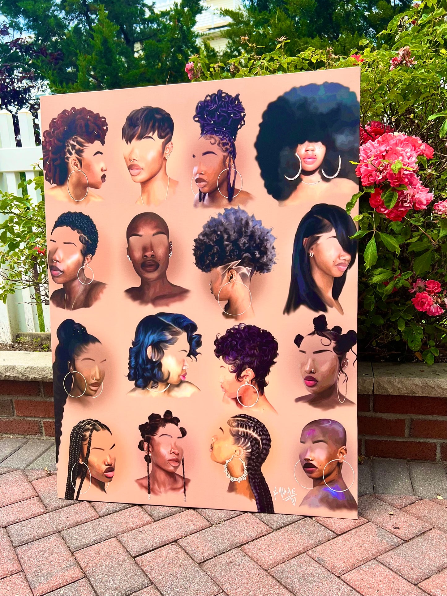 Black Girl Hair I Canvas Print
