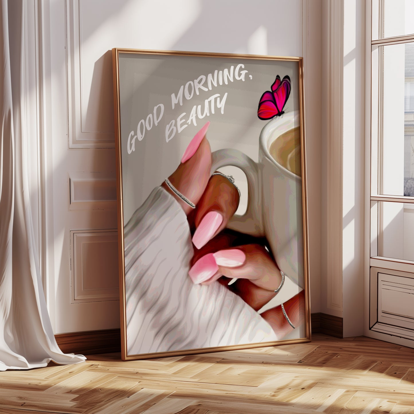 Good morning beauty poster print