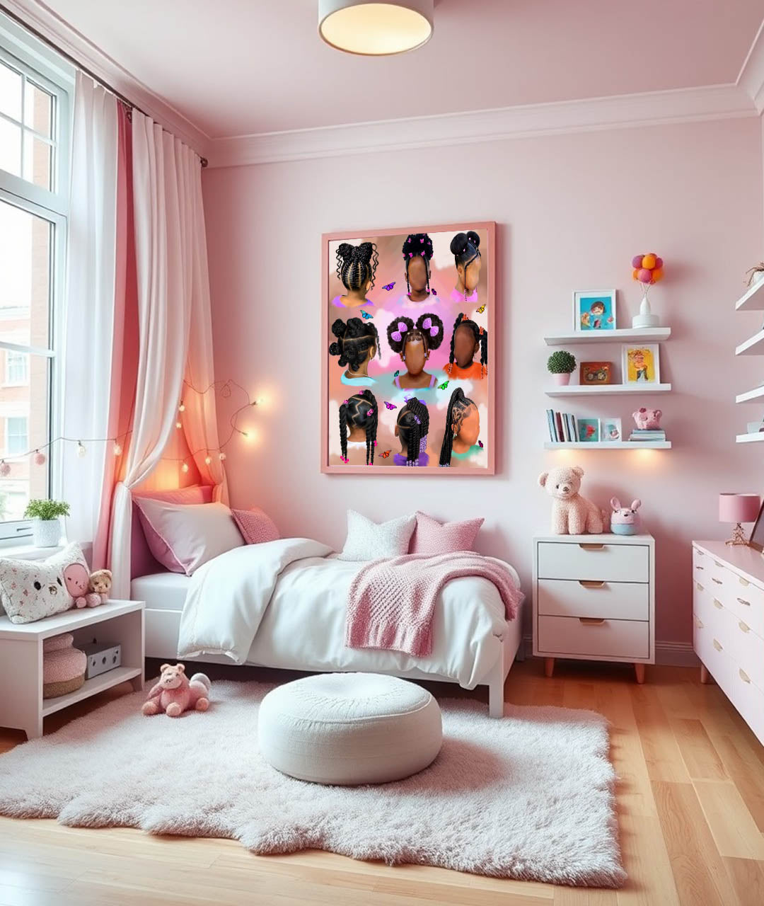 Little brown girls poster print