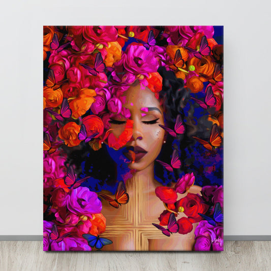 Still Waters, Soft Blooms Canvas