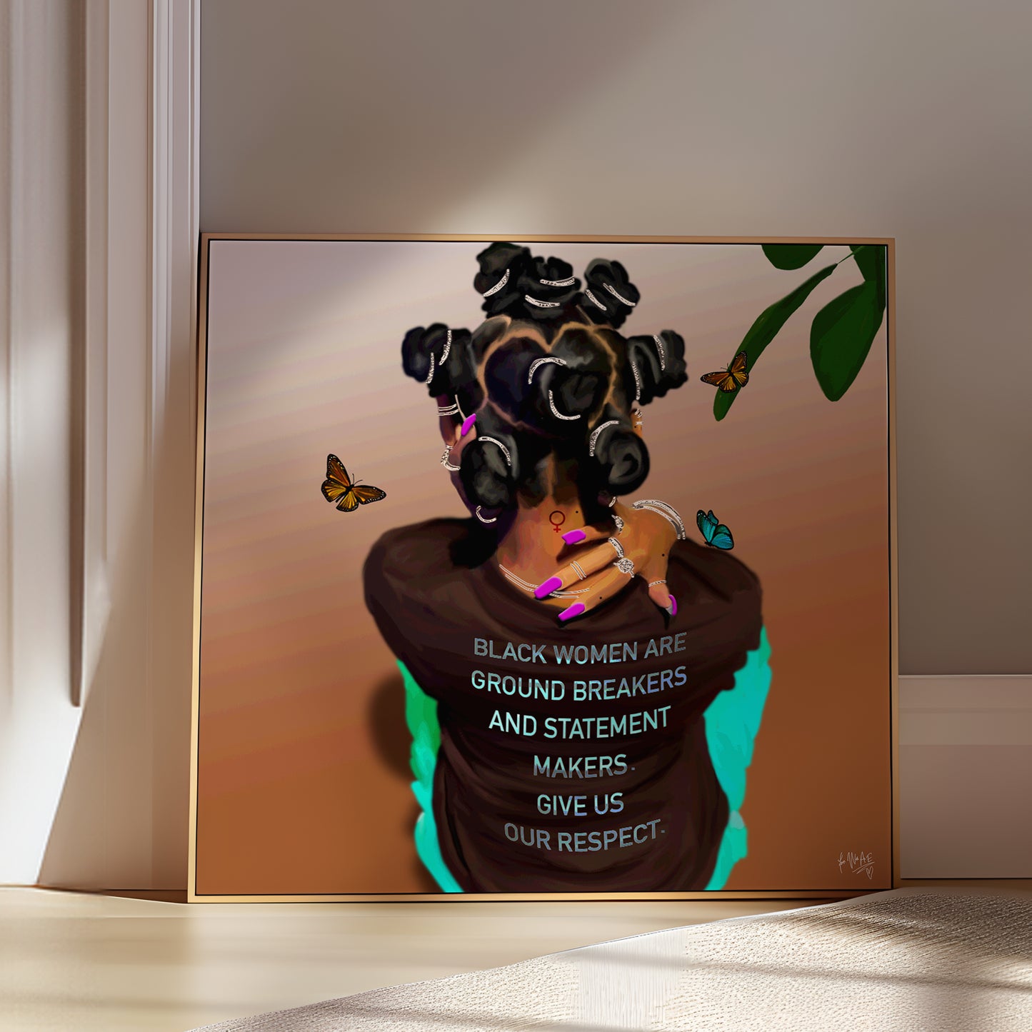 Give flowers poster print
