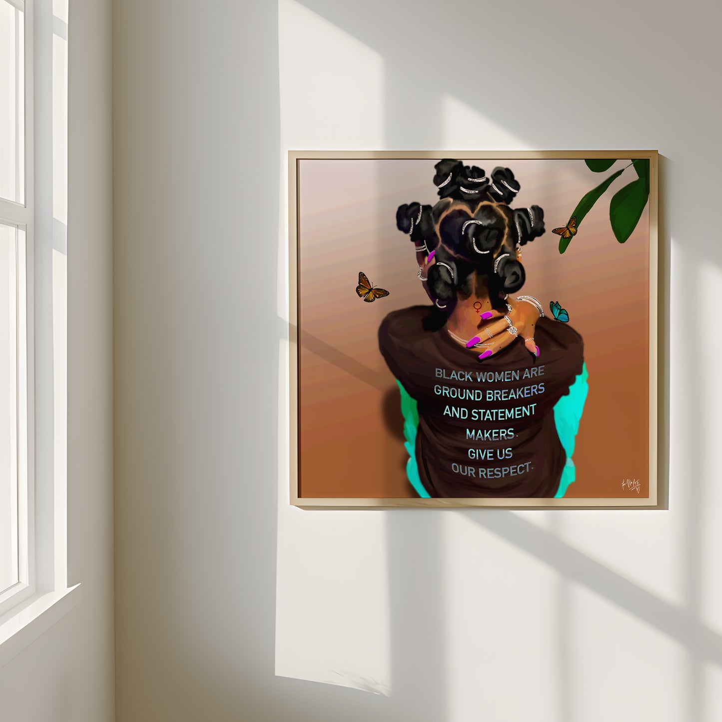Give flowers poster print