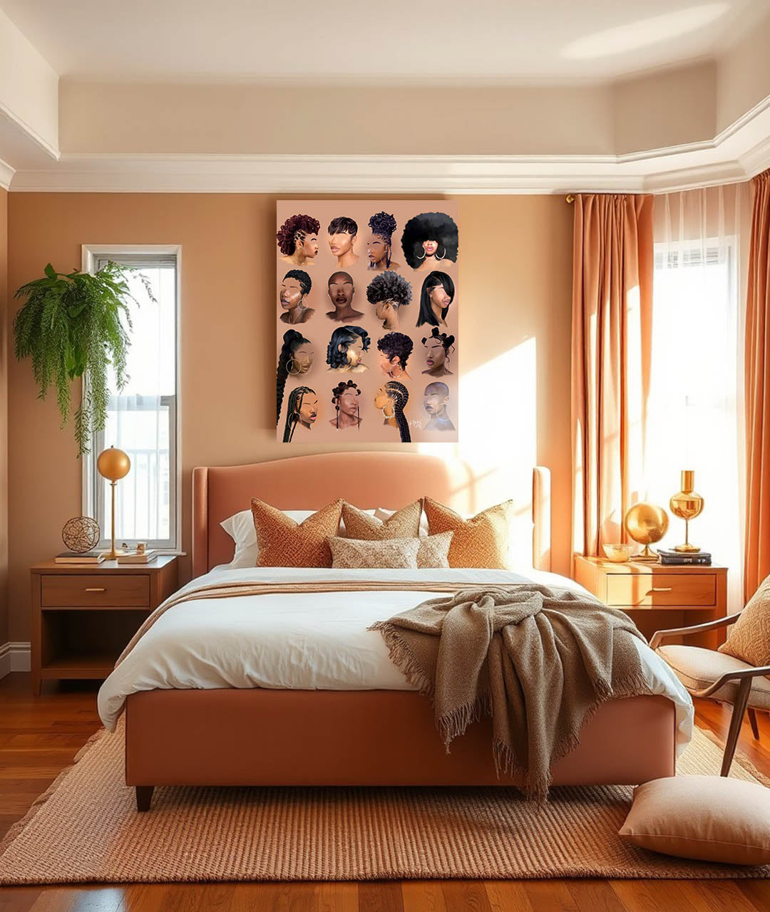 Black Girl Hair I Canvas Print