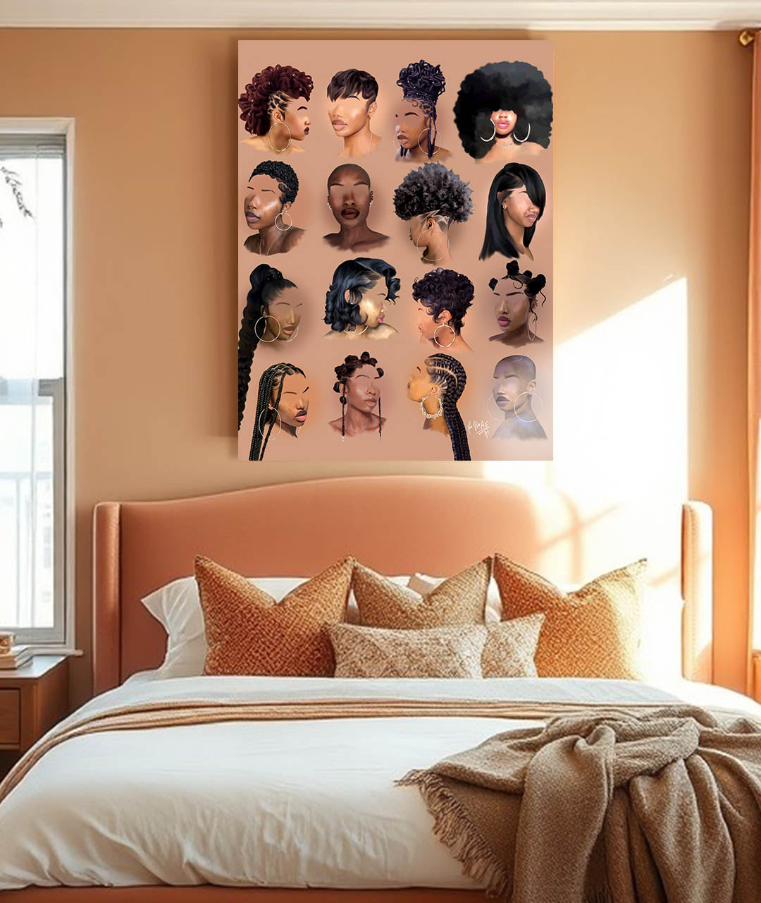 Black Girl Hair I Canvas Print