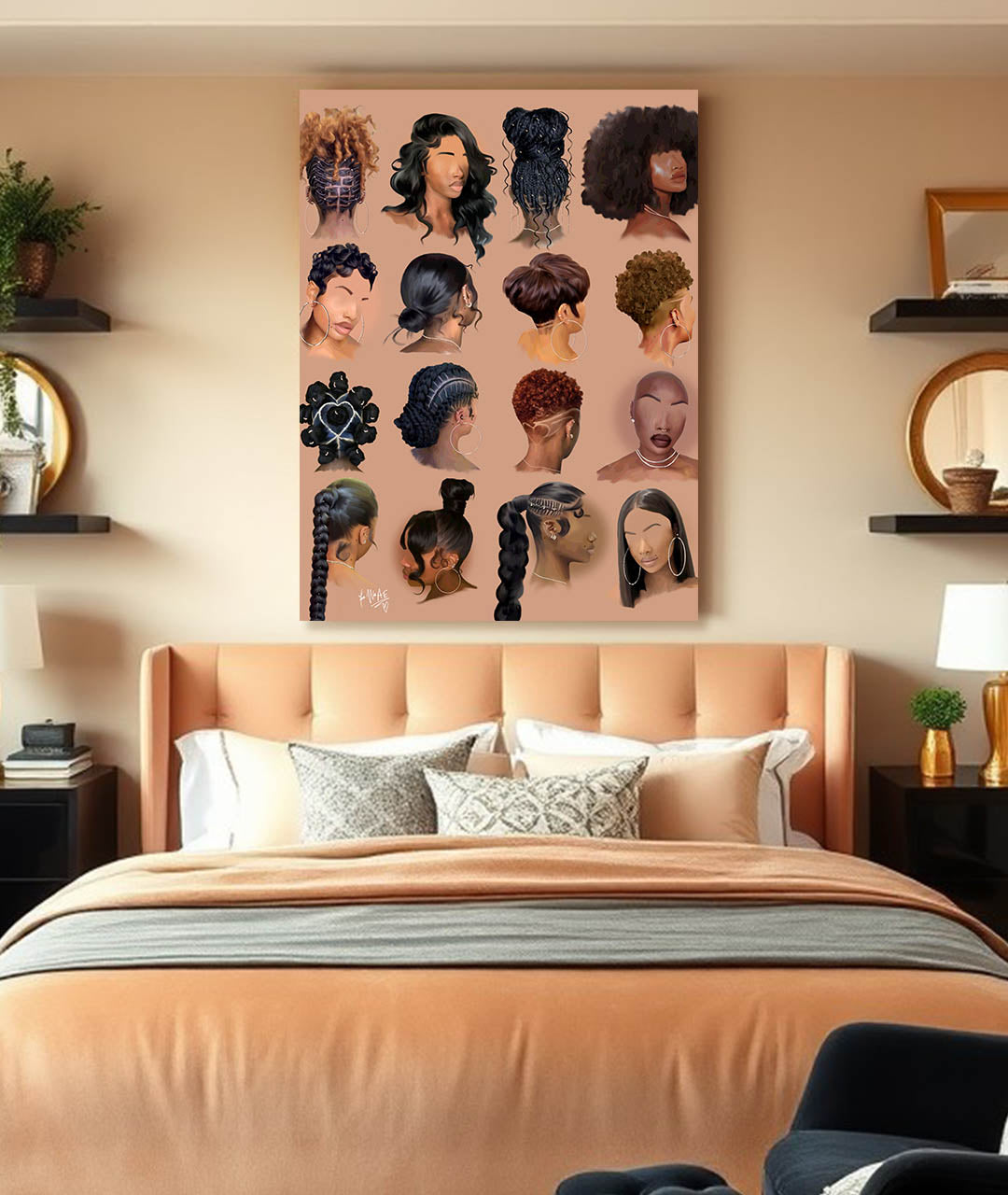 Black Girl Hair II Canvas Print