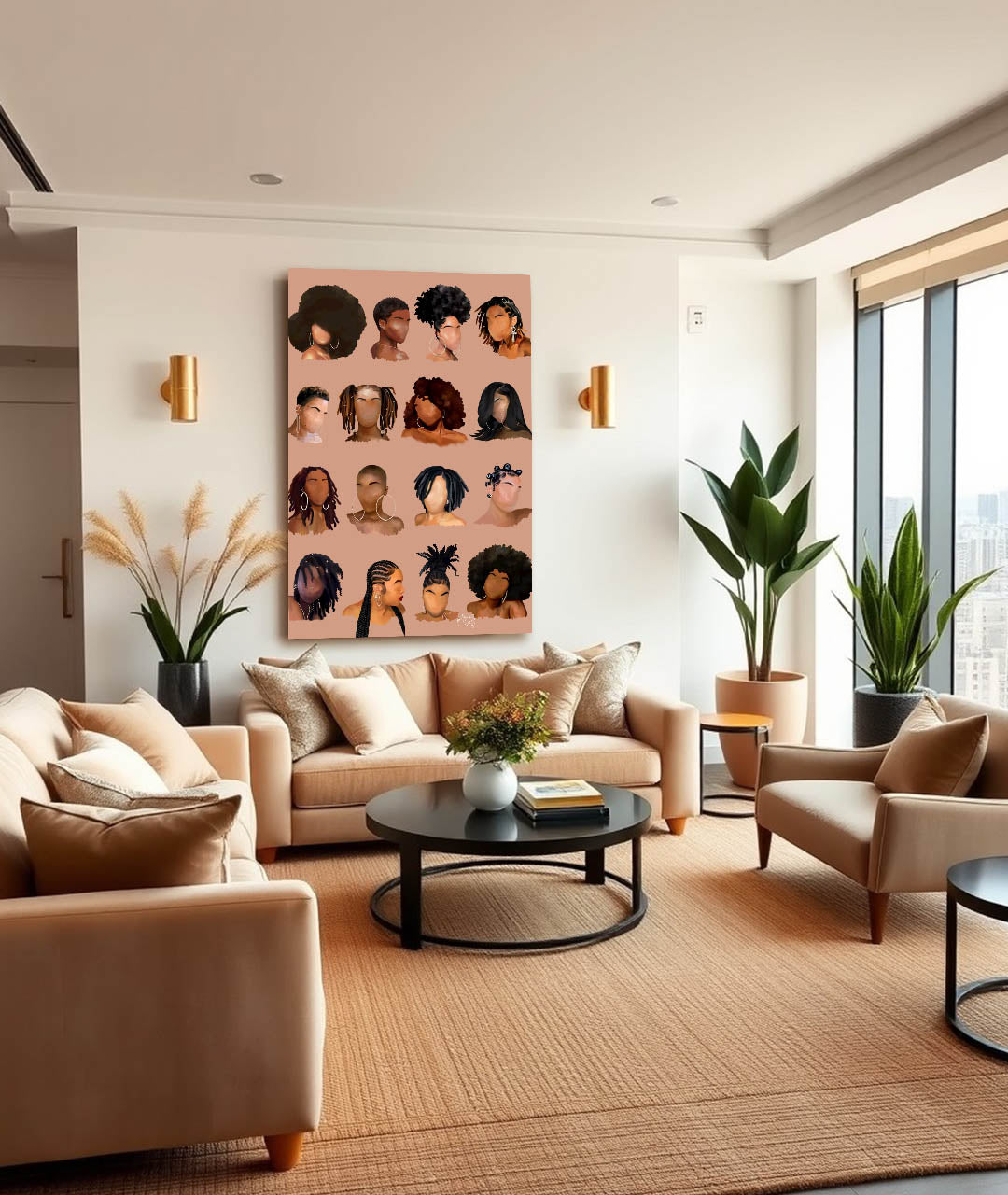 Black Girl Hair III Canvas Print