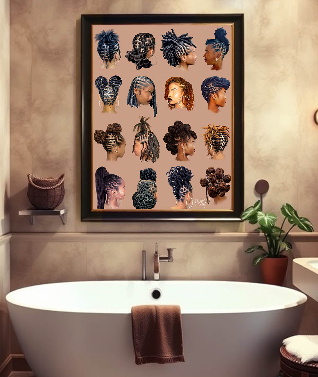 Black girl hair :: Loc’d poster print