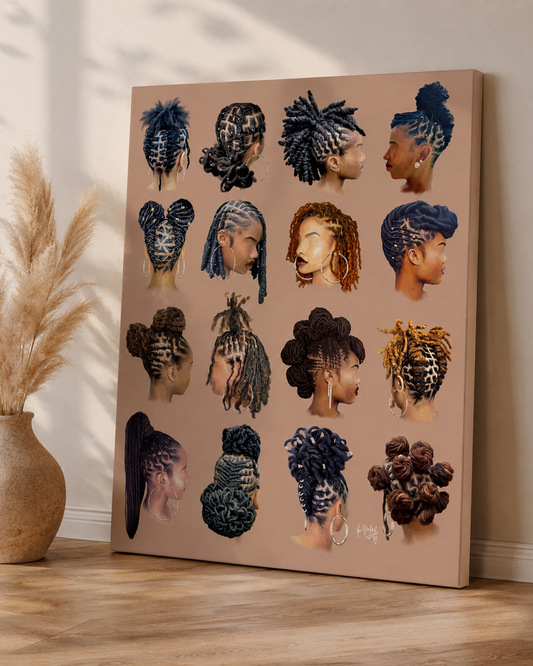 Black girl hair wall art :Loc’d up