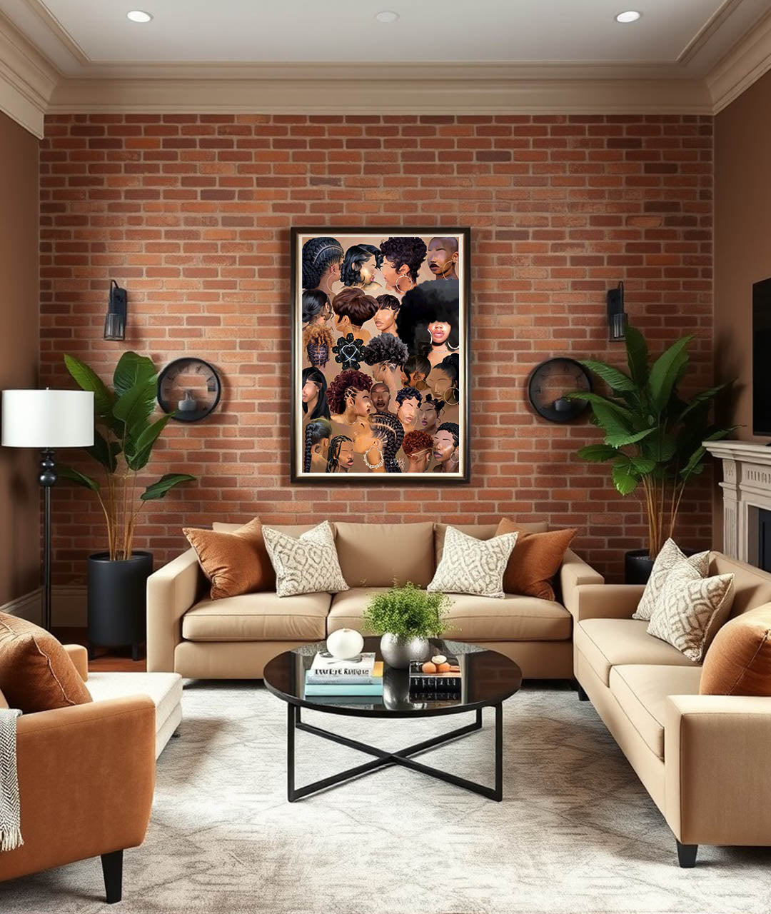 Black Girl Hair Collage poster print