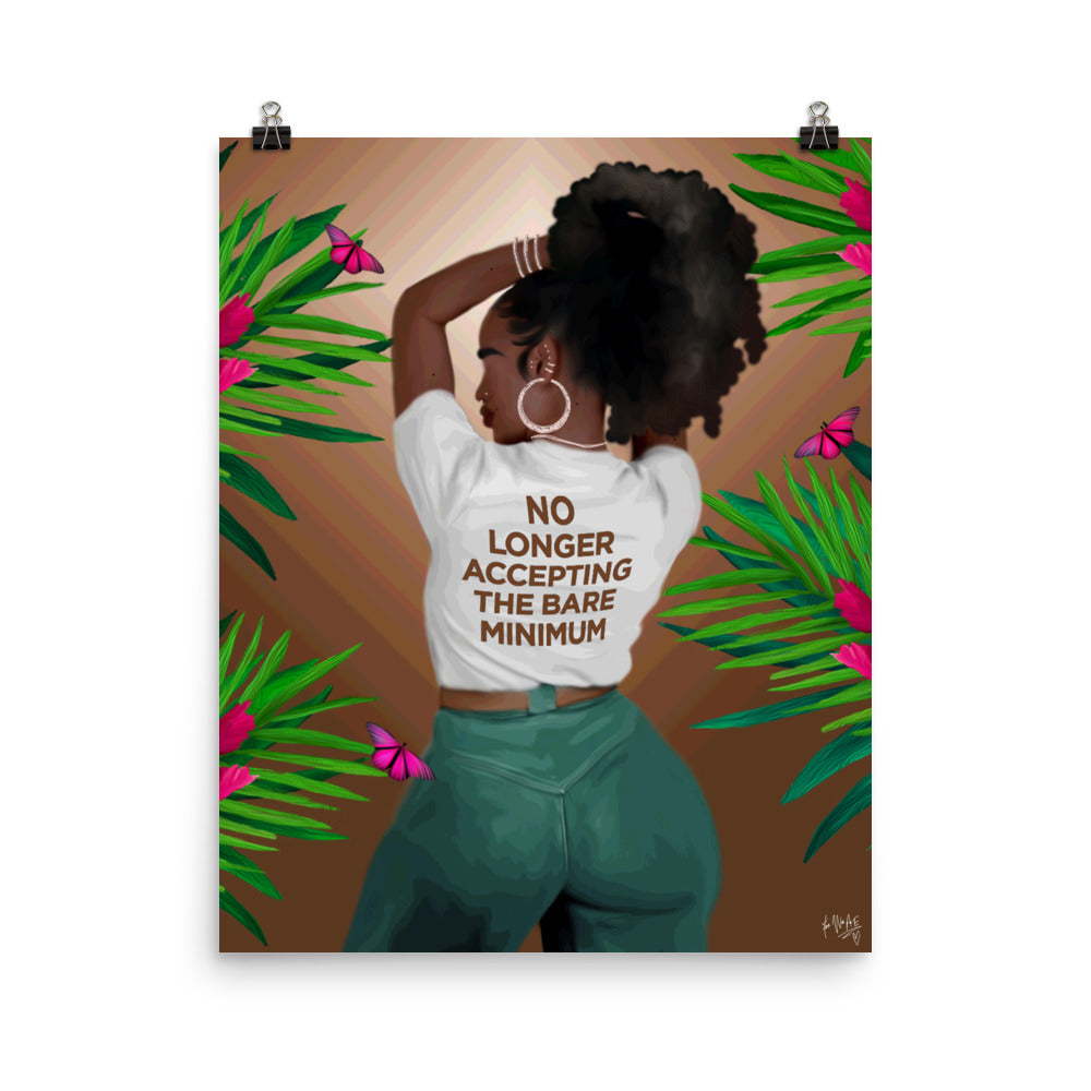 Bare minimum poster print