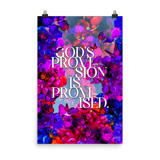 God's provision poster print