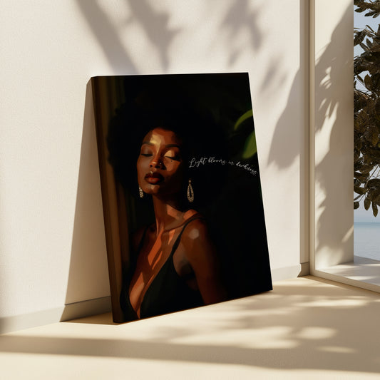 Blooming in the dark canvas print