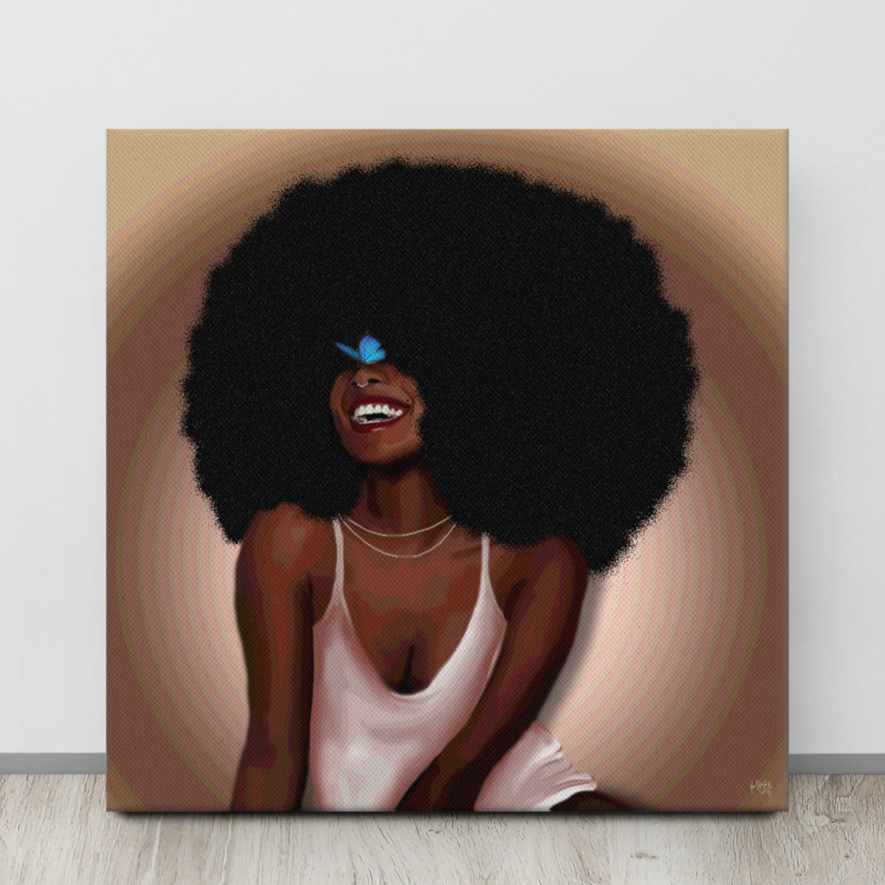 Amber canvas print