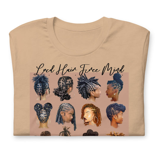 Black girl loc'd hair tee