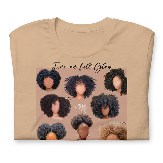Black girl fro hair tee