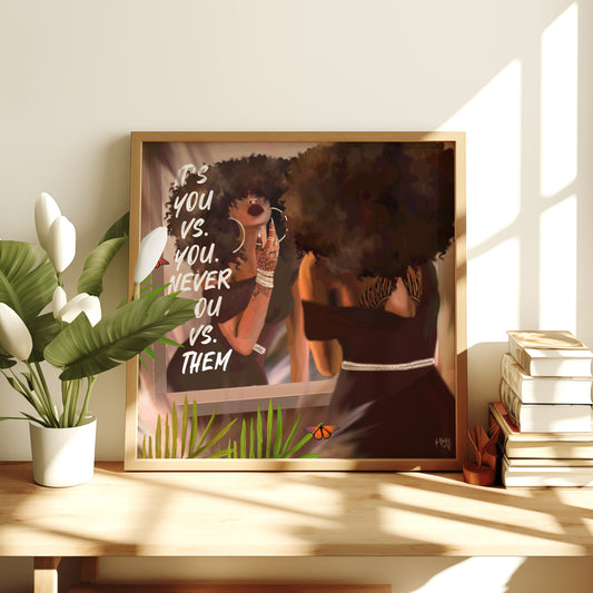 You vs. you poster print