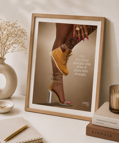 Strength & grace digital print
