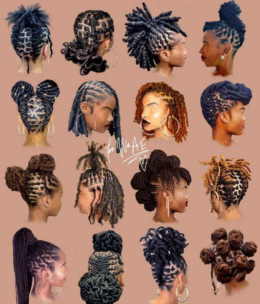 Black girl hair :: Loc’d poster print