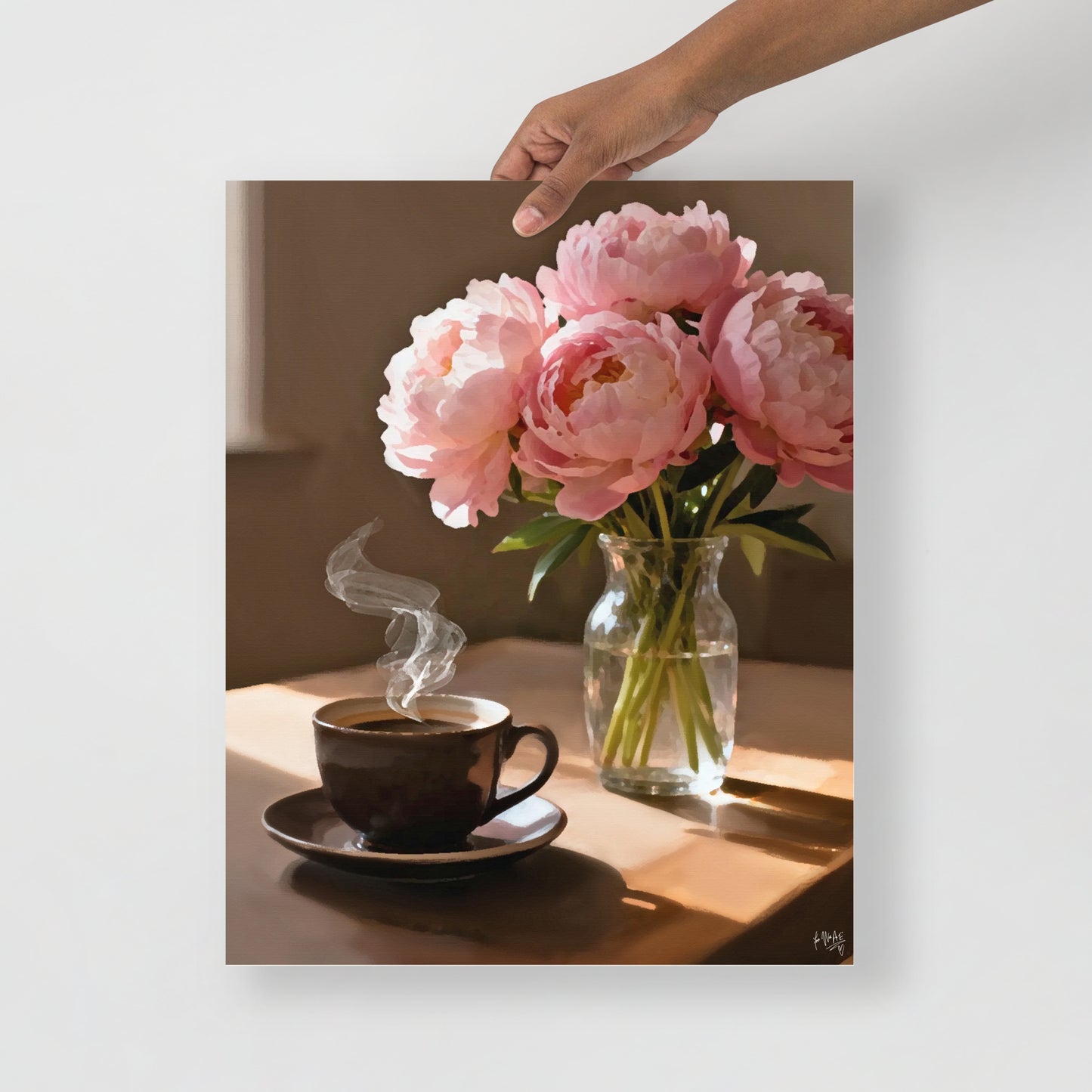 Blush and brew poster print
