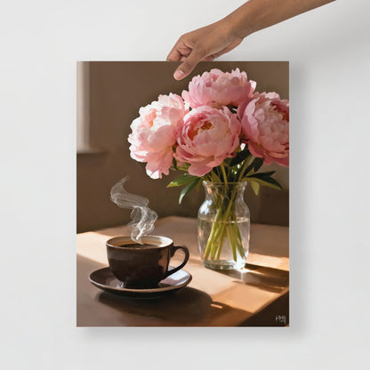Blush and brew poster print