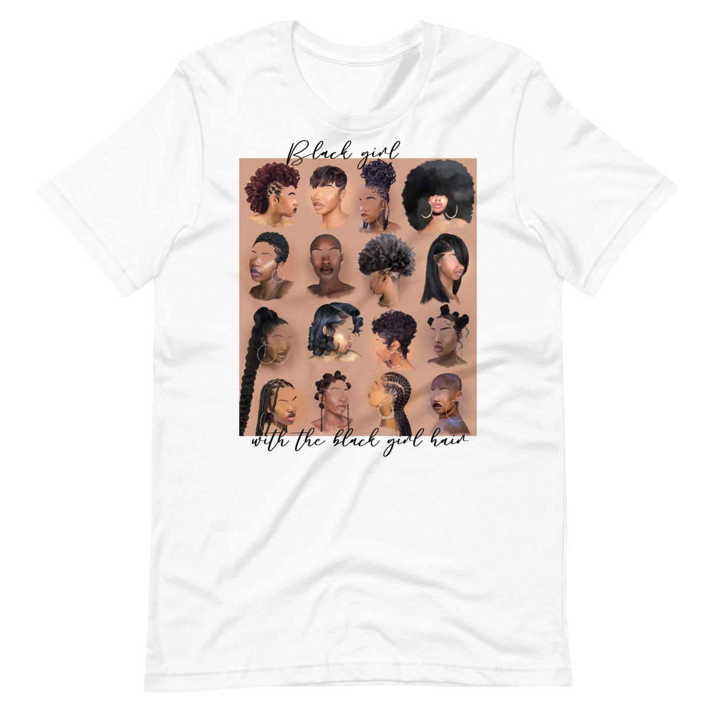 Black girl hair tee