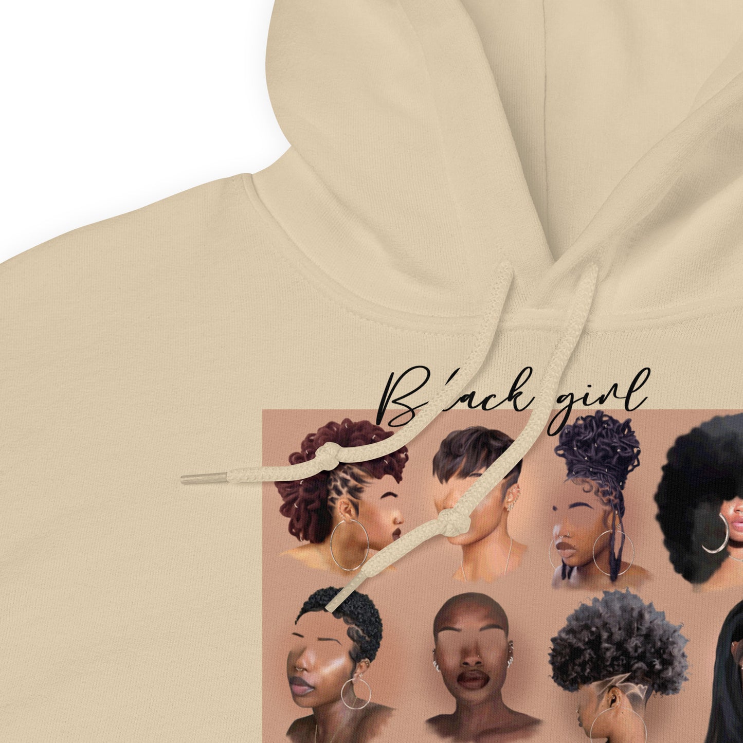 Black girl hair hoodie