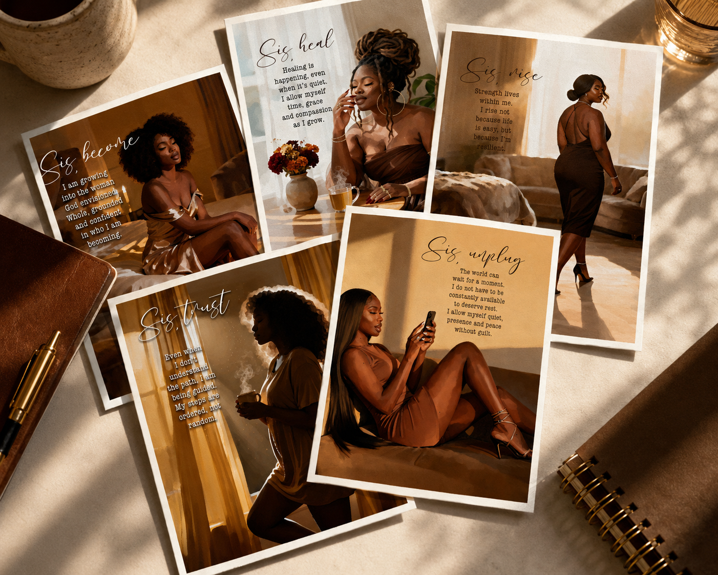 Printable reset art card set
