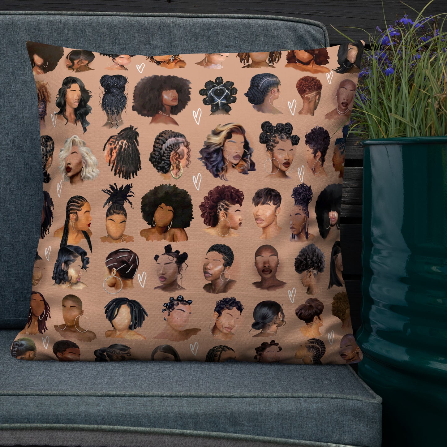 Black Girl Hair Pillow