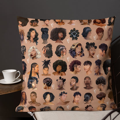 Black Girl Hair Pillow