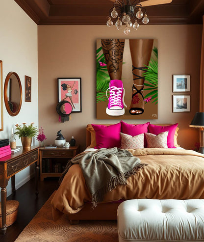 She can do both canvas print