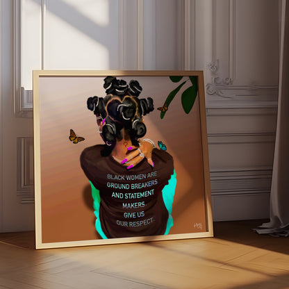 Give flowers poster print
