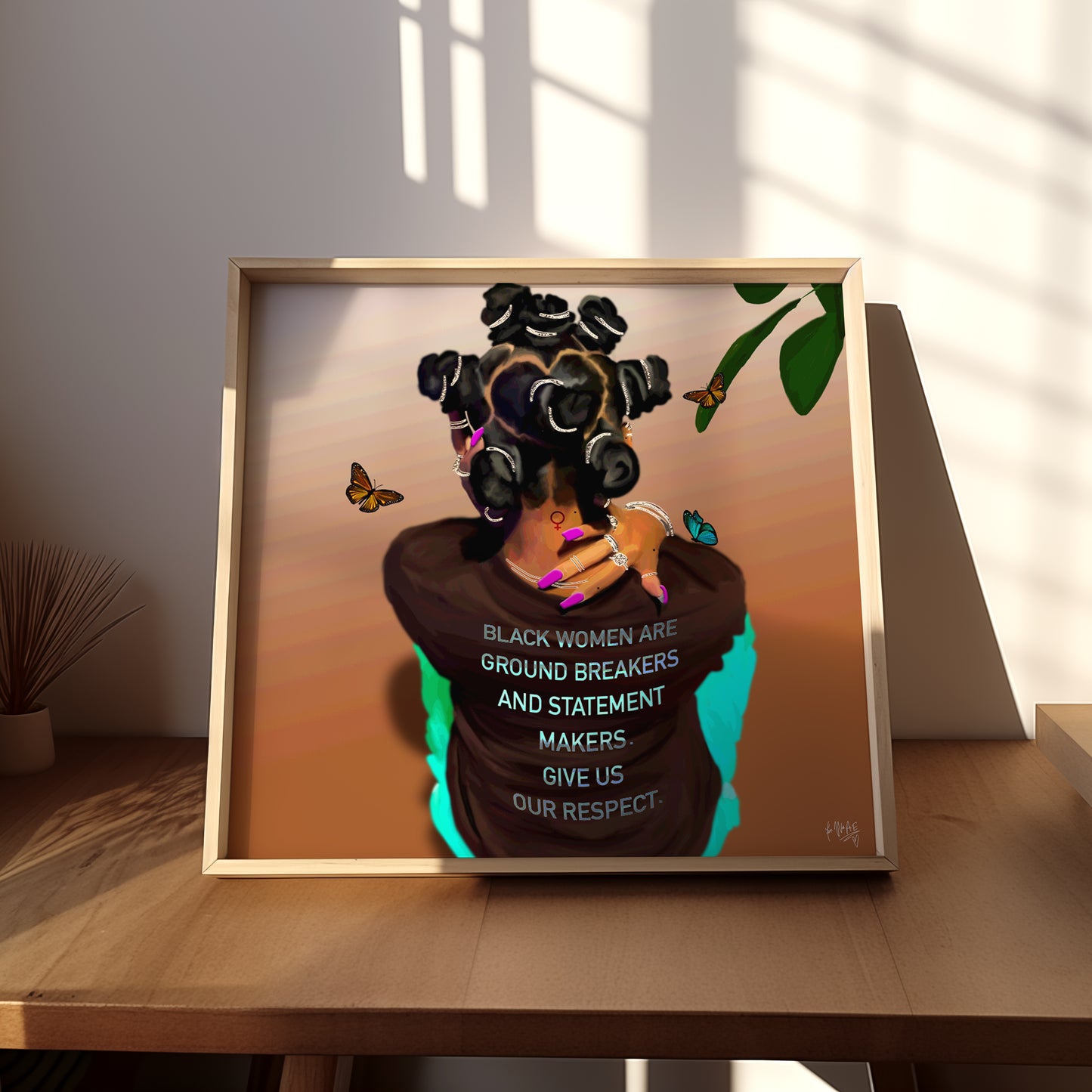 Give flowers poster print