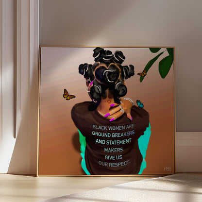 Give flowers poster print