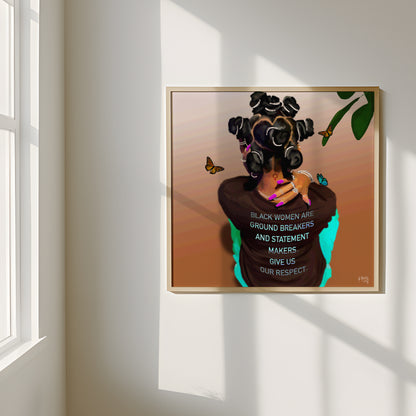 Give flowers poster print