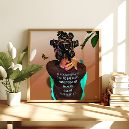 Give flowers poster print